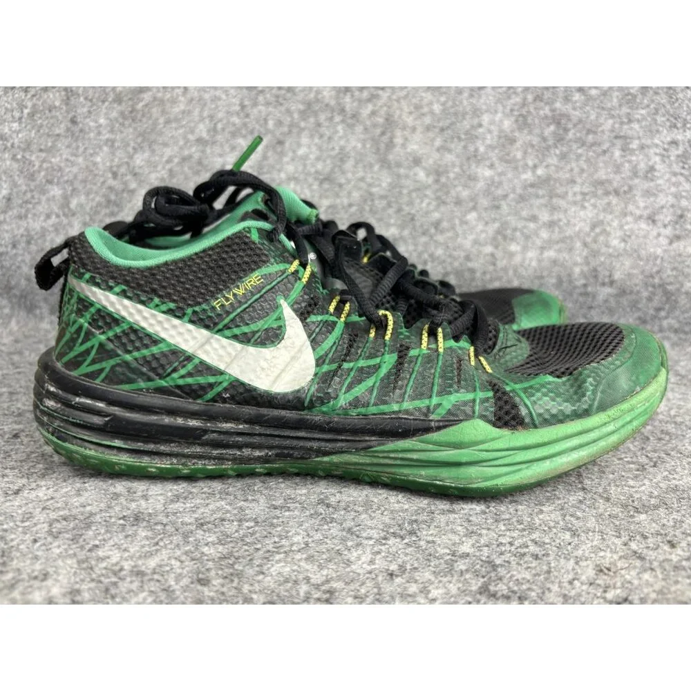 Nike Lunar TR1 Shoes Mens Size 9 Green‎ Black Flywire Training Gym 642826-003